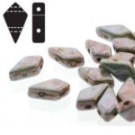 KT-03000-65431 kite beads chalk white blue green lazura luster