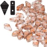 KT-03000-94412 kite beads chalk white copper splash