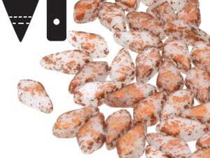 KT-03000-94412 Kite Beads Chalk White Copper Splash 10 gram - Afbeelding 1