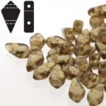 KT-10230-94401 kite beads Smoked topaz gold splash