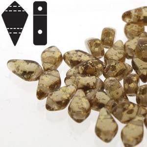 KT-10230-94401 kite beads Smoked topaz gold splash