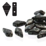 KT-23980-43400 kite beads jet silver picasso