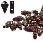 KT-90080-94401 kite beads siam ruby gold splash