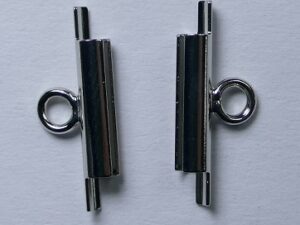 M-TUBE-S-10 lichtzilverkleur Miyuki Slide End Tubes 10 mm - Afbeelding 1
