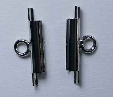 M-TUBE-Z-10 Miyuki Slide End Tubes 10 mm zilverkleurig