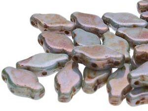 NV-03000-65431 Chalk White Green Blue Lazura Luster Navette Beads 10 gram - Afbeelding 1