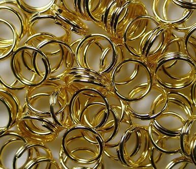 SR-06-G splitringetjes 6 mm goudkleur