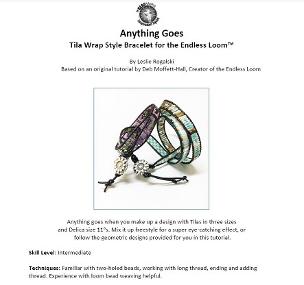 anything goes wrapbracelet met tila, half tila, quarter tila of endless loom