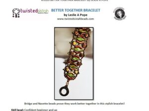 GIN Gratis Patroon met Ginko, Navette Beads of Bridge Beads: Better Together Bracelet