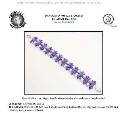 dragonflywings bracelet met kite beads