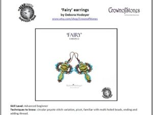 BR Gratis Patroon met Bridge Beads of Navette Beads: Fairy Earrings