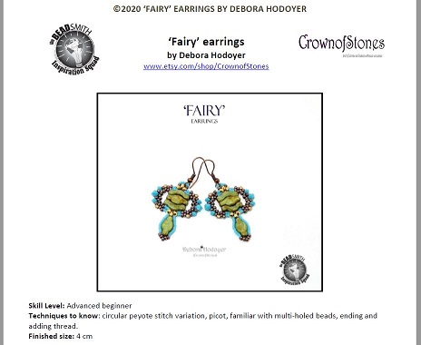 fairy earrings met Bridge beads of navette beads
