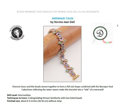 mermaid tales bracelet met chevronduo of kite beads