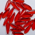 0050308 dagger beads 16×5 mm Light Siam Ruby color 90060