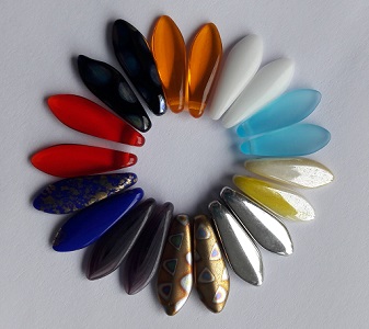 0060133 dagger beads 16x5 mm Mixed Colors