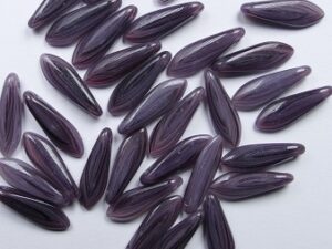 0080712 Striped Opal Amethyst Dagger Beads 20 Pc. - Afbeelding 1