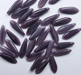 0080712 dagger beads 16x5 mm Striped Opal Amethyst color x1165
