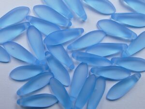 0090437 Matte Aquamarine Dagger Beads 20 Pc. - Afbeelding 1
