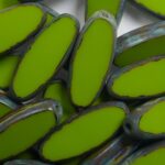 0100561 table cut bead 16×6 mm opaque olive travertin color 53420-86805