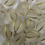 0150191 melon beads 8 mm matte crystal gold striped color 00030-84100-54302