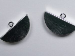 CON21SP halfronde veterklemmen silver plated 18 mm