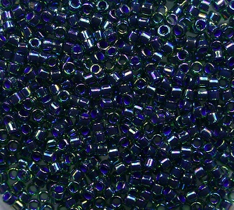db-11-0276 Miyuki Delica 11-0 cobalt lined emerald AB color 276