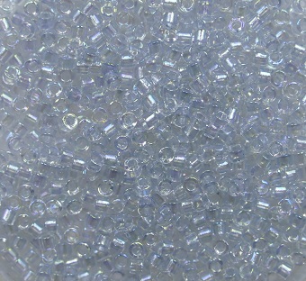 db-11-1677 Miyuki Delica 11-0 pearl lined transparent pale gray AB color 1677