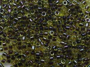 DB-11-1740 Dark Amethyst Lined Chartreuse Miyuki Delica's 11/0