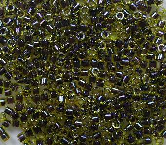 db-11-1740 Miyuki Delica 11-0 dark amethyst lined chartreuse color 1740