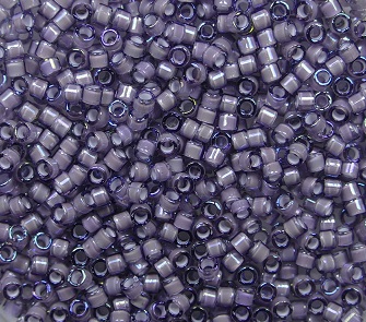 db-11-1789 Miyuki Delica 11-0 white lined amethyst AB color 1789