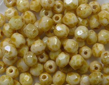 fp1-04-13020-86800 firepolish 4 mm ivory picasso color 13020-86800