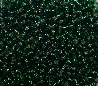 tr-11-0036 toho 11-0 silver lined green emerald
