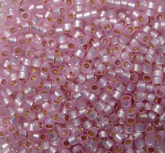 tt-01-pf2105 toho treasures 11-0 permafinish translucent silver lined rosaline color pf2105
