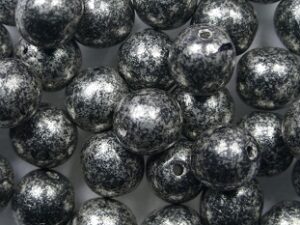 06-R-23980-15481 Jet Silver Splashed rounds 6 mm 50 Pc. - Afbeelding 1