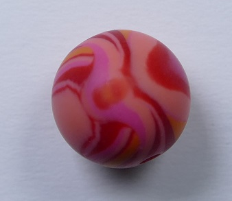 Pol-r12z-rrom polaris round 12 mm zebra rood-roze-oranje melee
