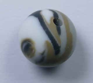 Pol-r12z-wzgb polaris round 12 mm zebra wit-zwart-grijs-bruin