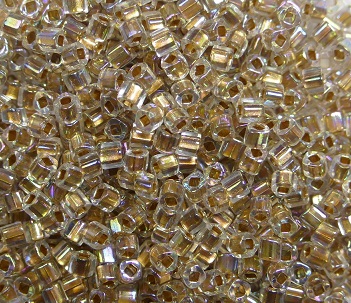 TC-01-0994 Toho cubes 1,5 mm Gold Lined Rainbow Crystal