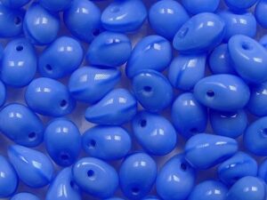 CD-6x4-64020 6x4 mm Opaque Jeans Blue Melee Czech Glass Drops 50 stuks - Afbeelding 1