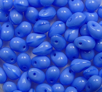 cd-6x4-64020 czech drops 4x6 mm opaque Jeans Blue Melee