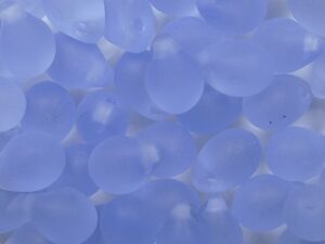 CD-7x5-30020-84110 5x7 mm Matte Light Sapphire Drops 50 Pc. - Afbeelding 1