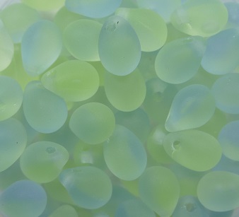 cd-7x5-87301-84110 czech drops 5x7 mm Matte Light Peridot Sapphire
