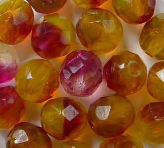 fp1-08-T0630 firepolish 8 mm topaz opal fuchsia-cherry melee