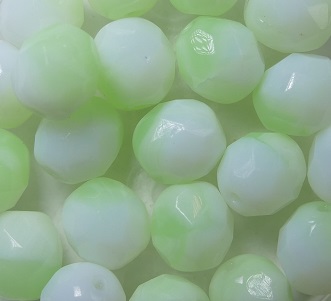 fp1-08-Z0050 firepolish 8 mm off white lime green melee