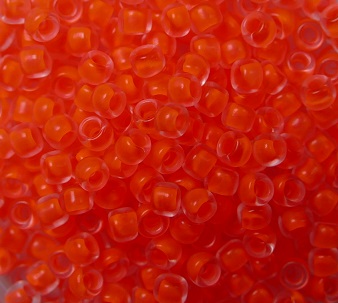 tr-08-0803F toho rounds 8-0 Frosted Luminous Neon Salmon