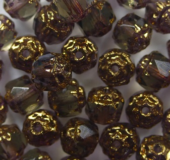 0020313 black diamond copper cathedral beads color 40020-14415