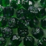 0100564 bottle green silver picasso cathedral beads color 50150-43400