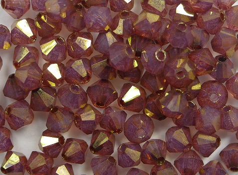 04-mc-01000-14497 4 mm CZ bicones white opal bronze orange luster
