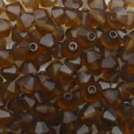 04-mc-10220-84010 4 mm CZ bicones smoked topaz mat