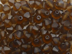 04-MC-10220-84010 Matte Smoked Topaz bicones bicones 4 mm 50 stuks