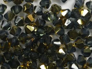 04-MC-30330-26441 Montana Sapphire Brass bicones 4 mm 50 stuks